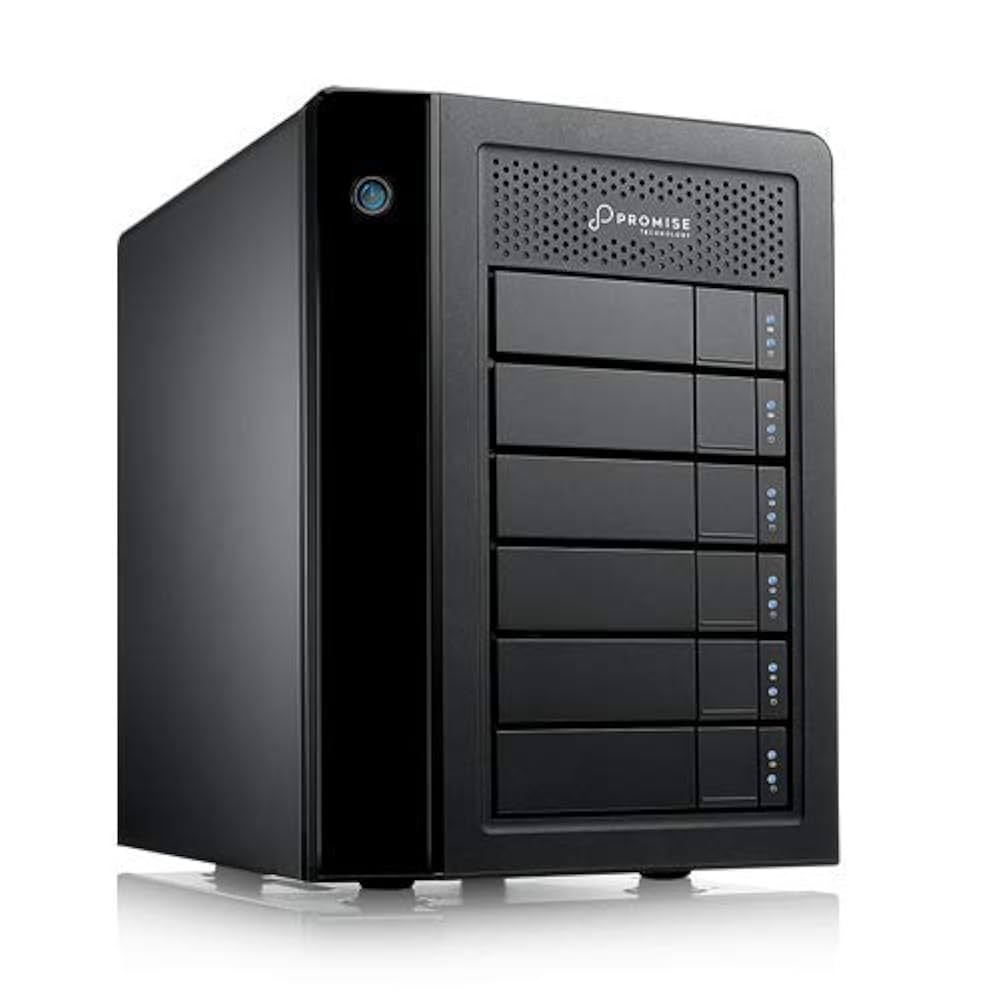 PROMISE R6 6ベイ HDD無し　本体/トレイ/電源ケーブル有り Amazon.co.jp: Promise F40P2R600000004 Pegasus32 R6 24TB(4TB